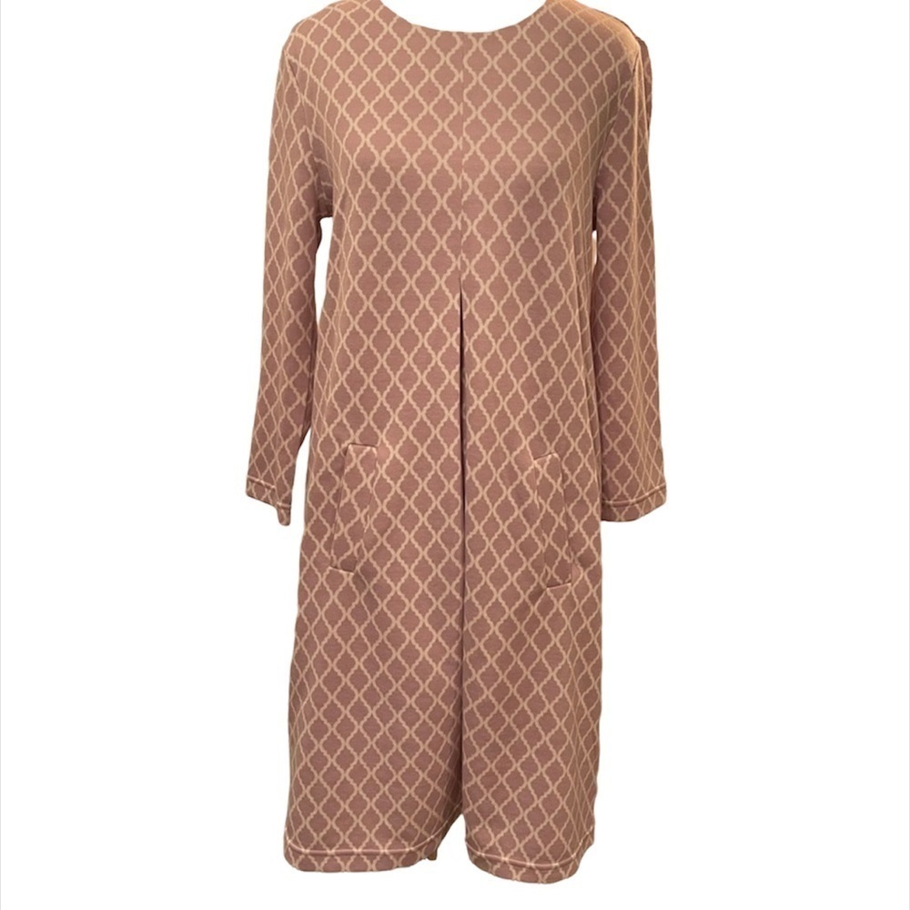 Tyler Boe Wisteria Tile Purple Zip Jacquard Dress S NWT